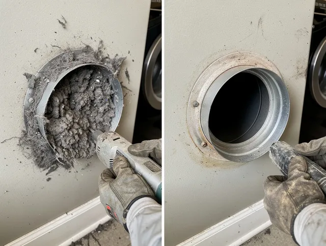 Professional clogged vent cleaning by The Villages Dryer Vent Cleaning in The Villages