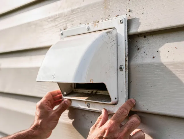 The Villages Dryer Vent Cleaning technician delivering thorough residential dryer vent cleaning service in The Villages
